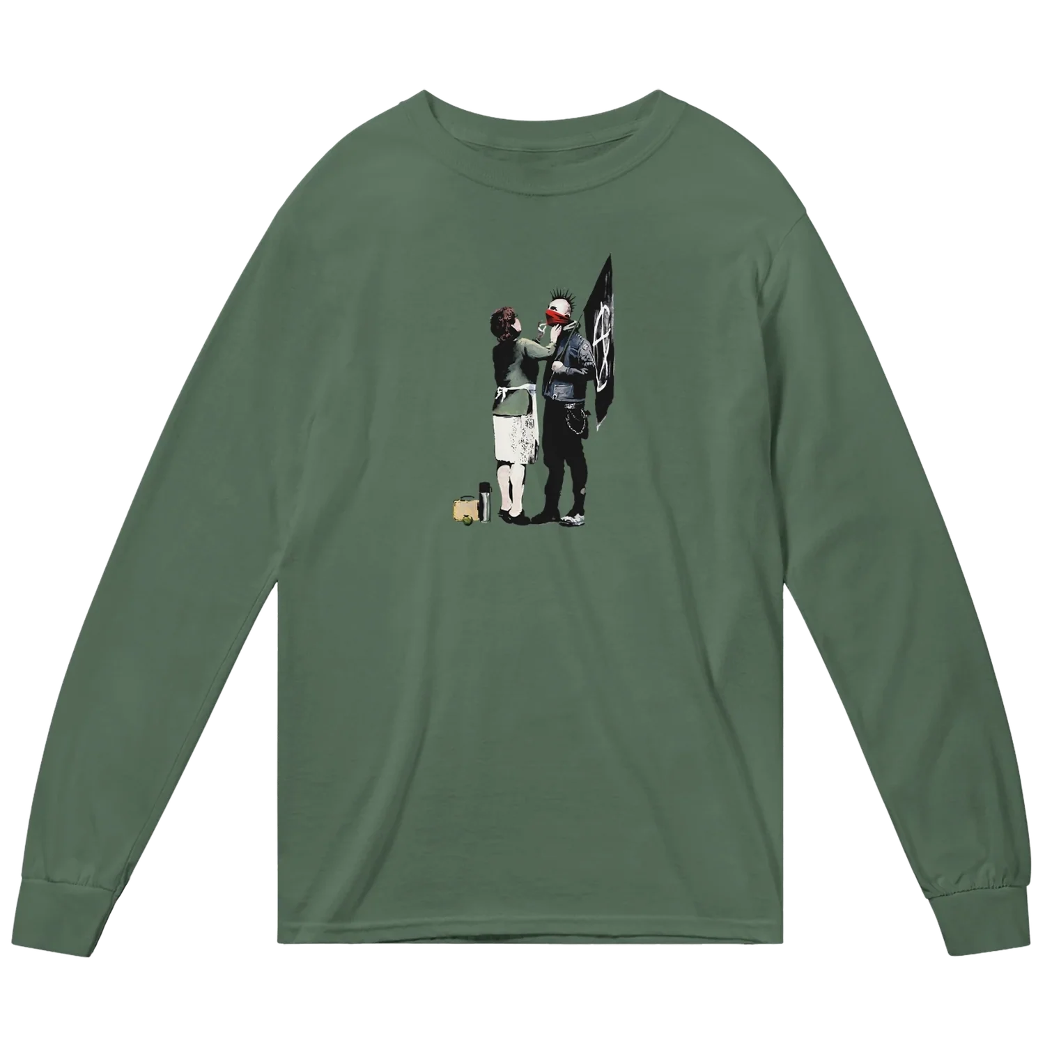 Banksy Anarchist Punk And His Mother Art Long Sleeve Shirt