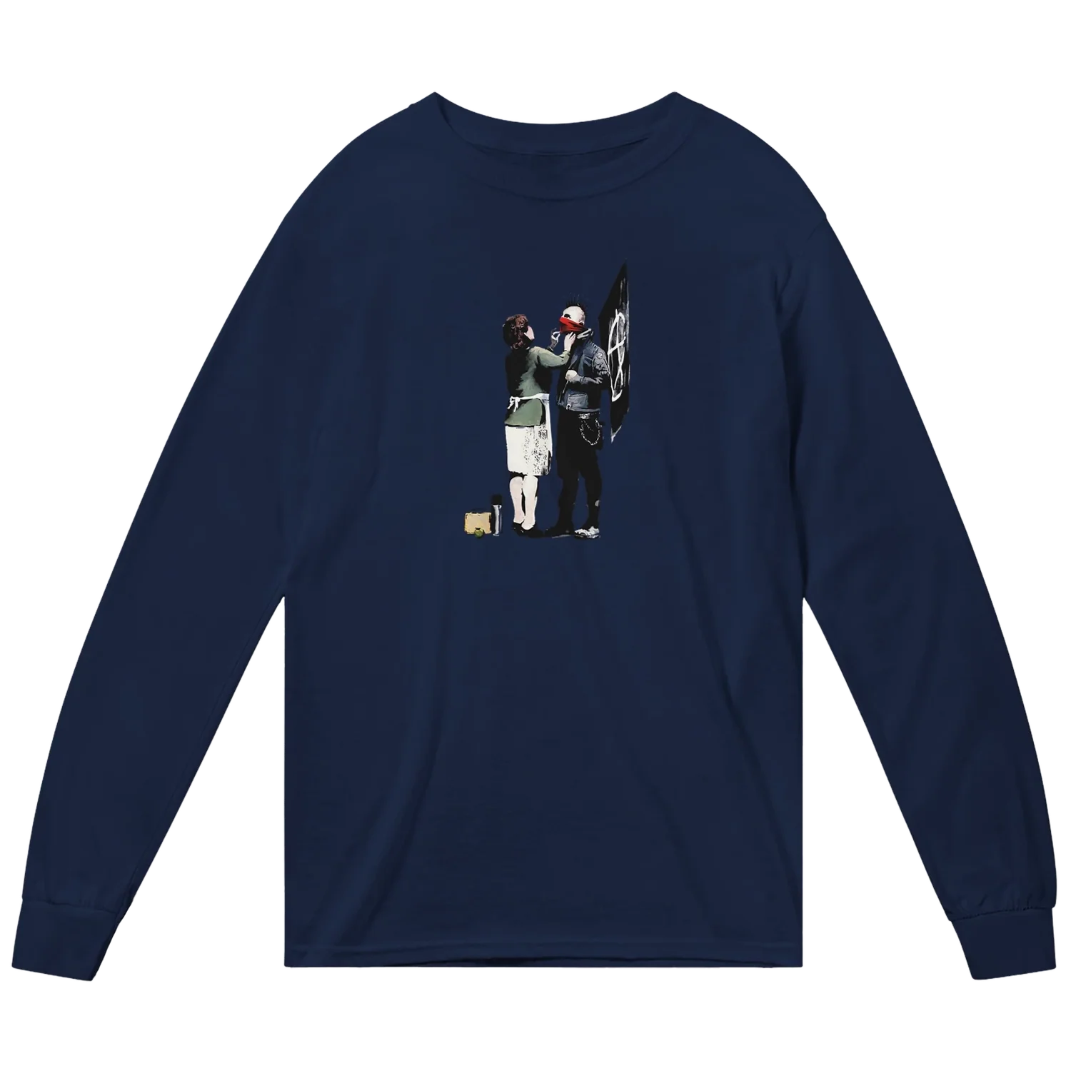 Banksy Anarchist Punk And His Mother Art Long Sleeve Shirt