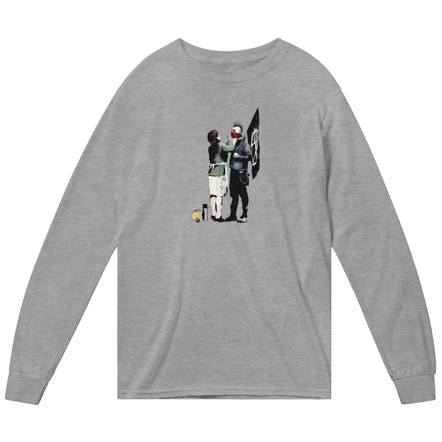 Banksy Anarchist Punk And His Mother Art Long Sleeve Shirt