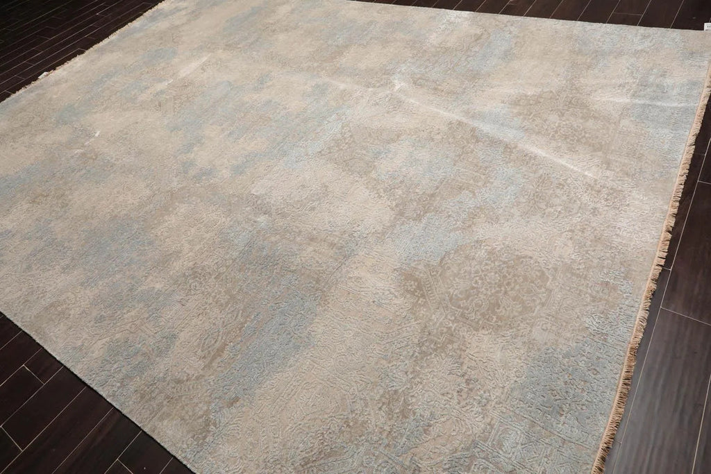 9' x12'  Sherpa Wool and Silk Oriental Area Persian Rug