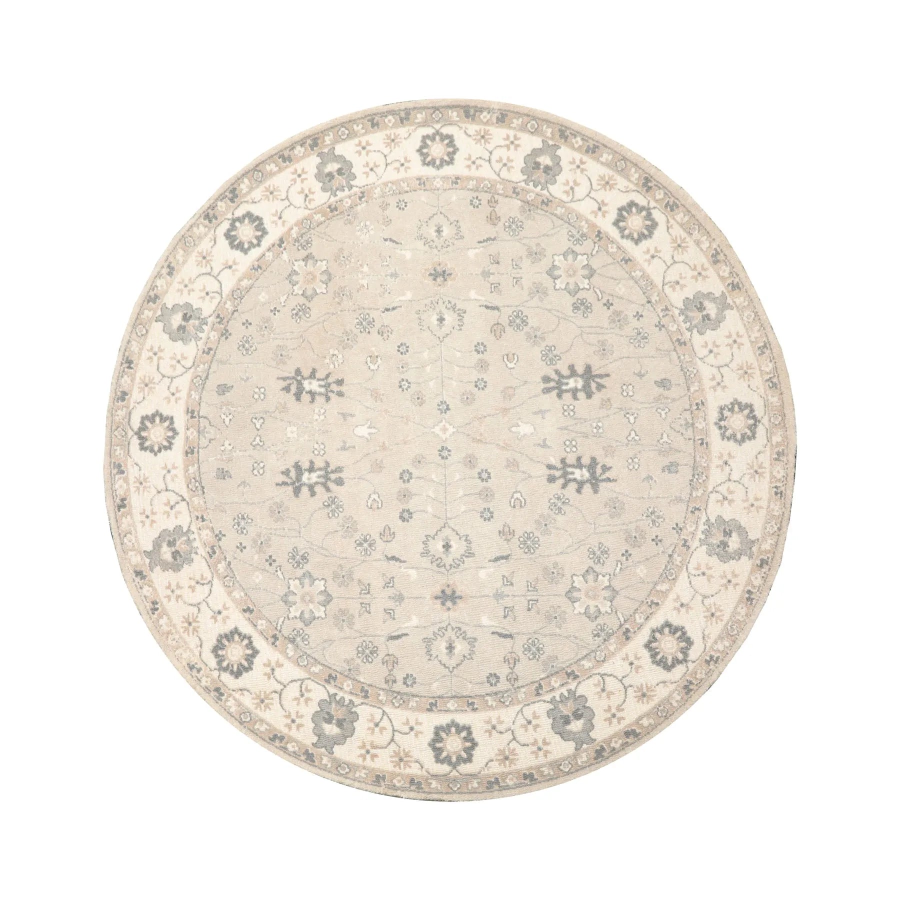 LoomBloom Multi Size Taupe Hand Tufted Traditional Agra Wool Oriental Area Rug