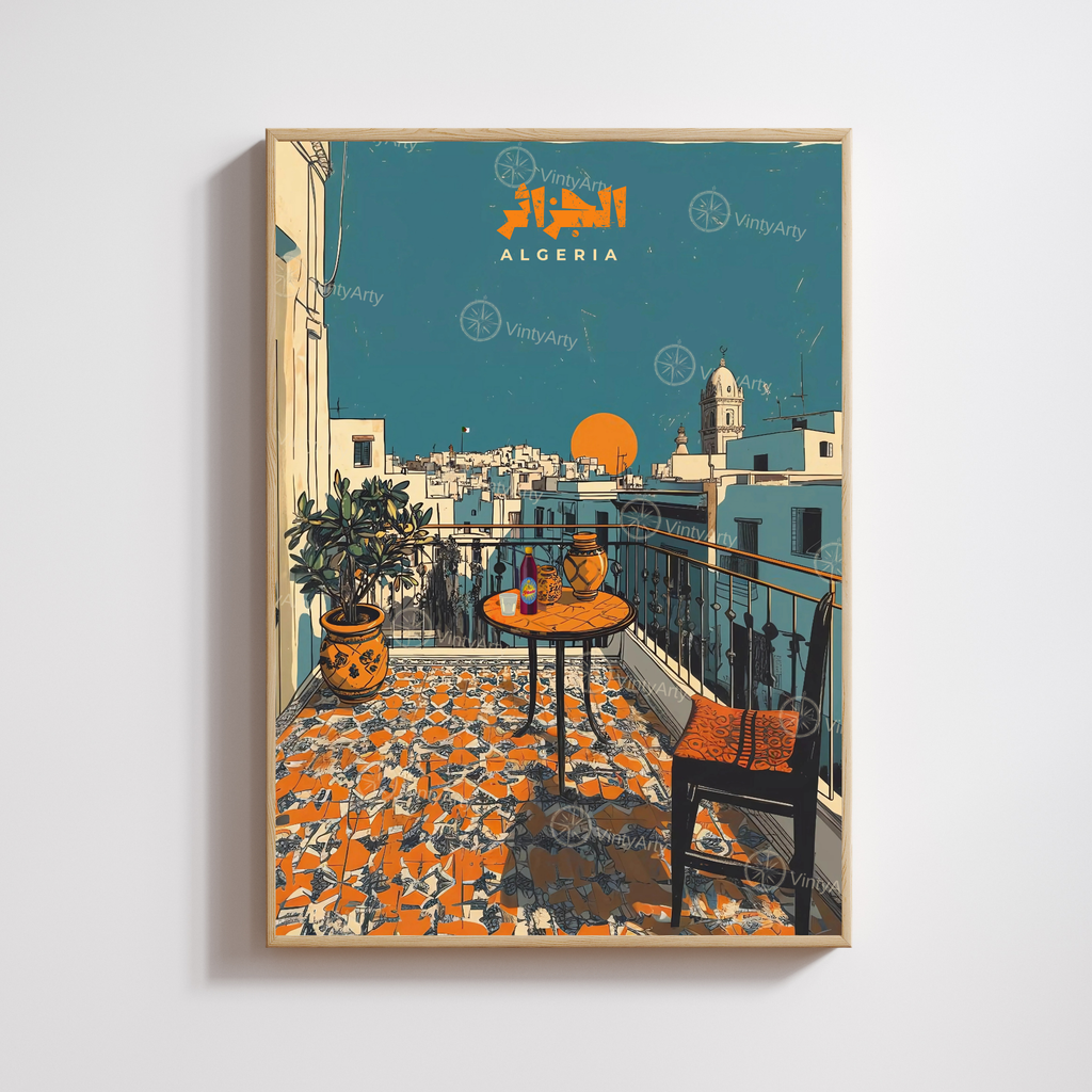 Affiche Alger – Affiche casbah d'Alger, Algérie