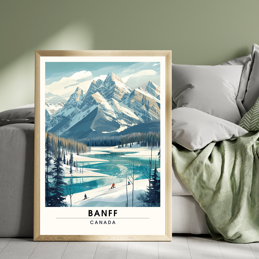 Affiche Banff, Suisse | impression Banff, Affiche de ski