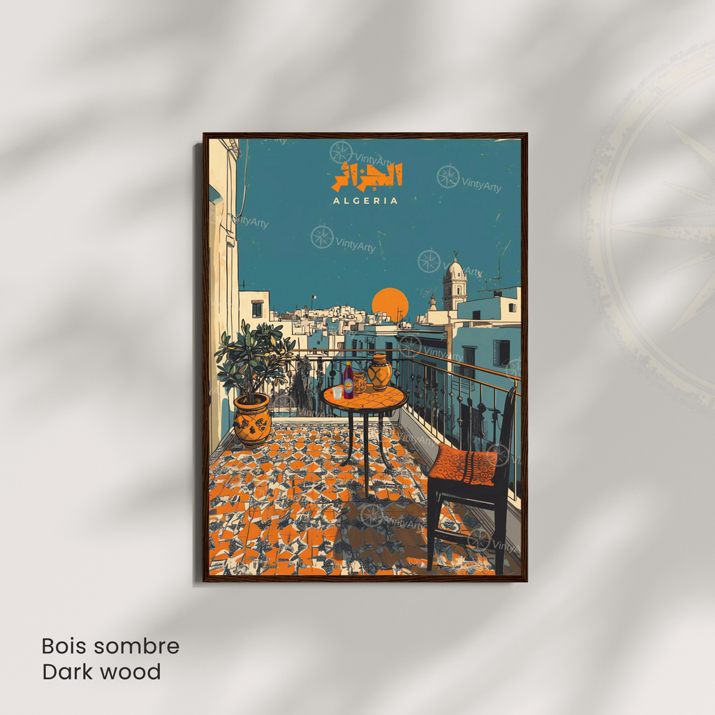 Affiche Alger – Affiche casbah d'Alger, Algérie