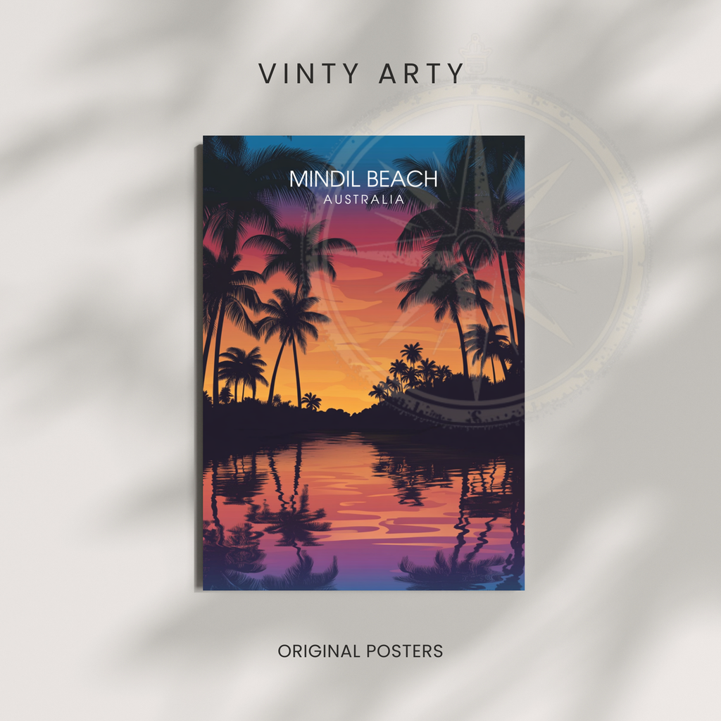 Affiche Plage de Mindil | Poster Australie | Affiche Australie