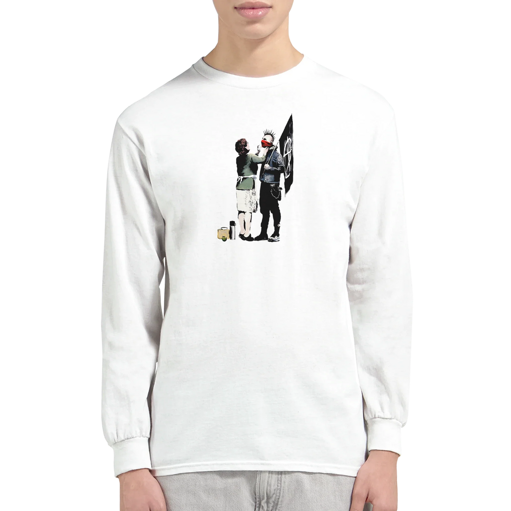 Banksy Anarchist Punk And His Mother Art Long Sleeve Shirt