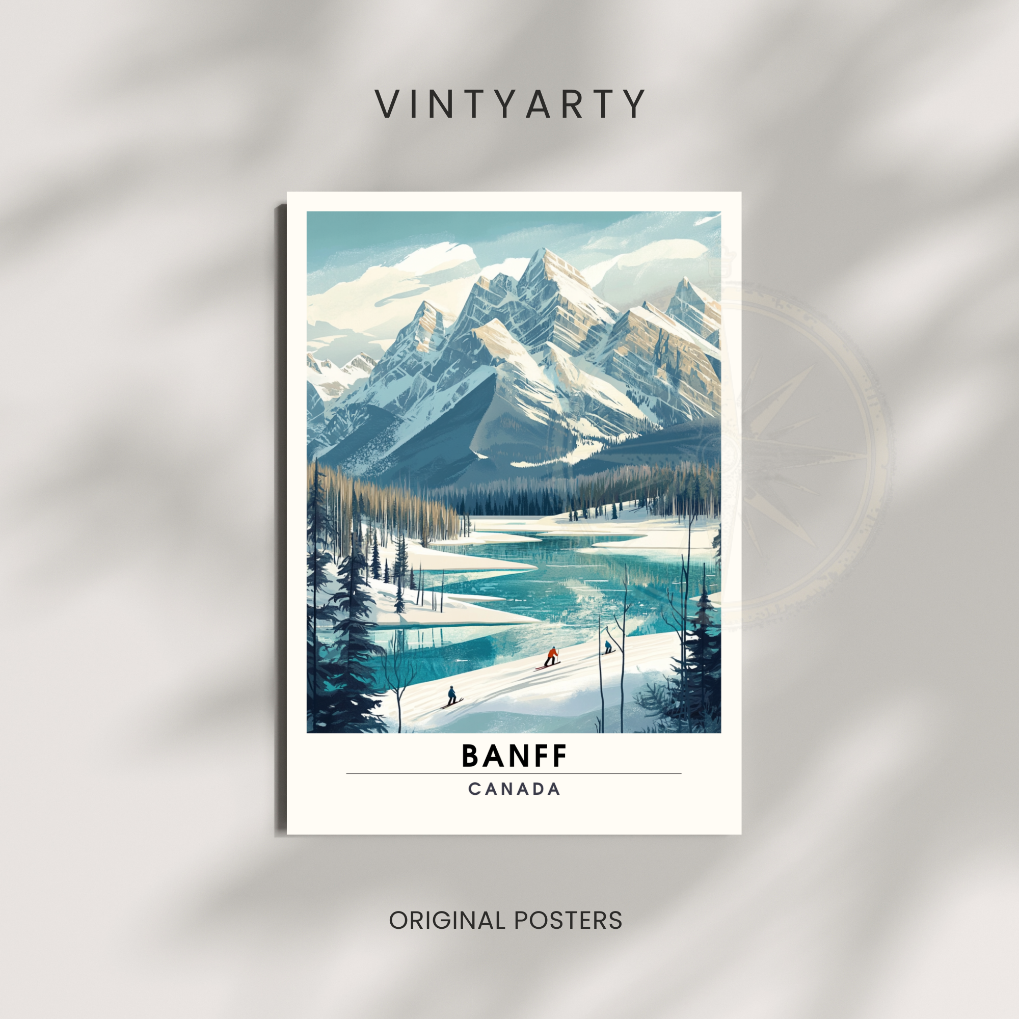 Affiche Banff, Suisse | impression Banff, Affiche de ski