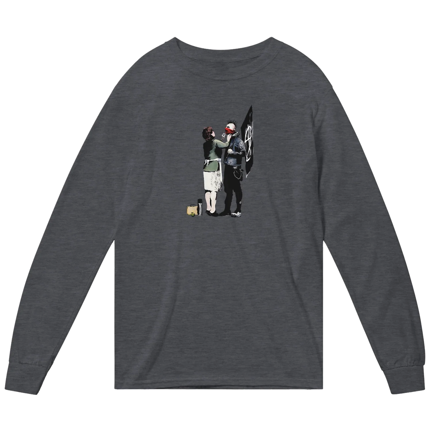 Banksy Anarchist Punk And His Mother Art Long Sleeve Shirt