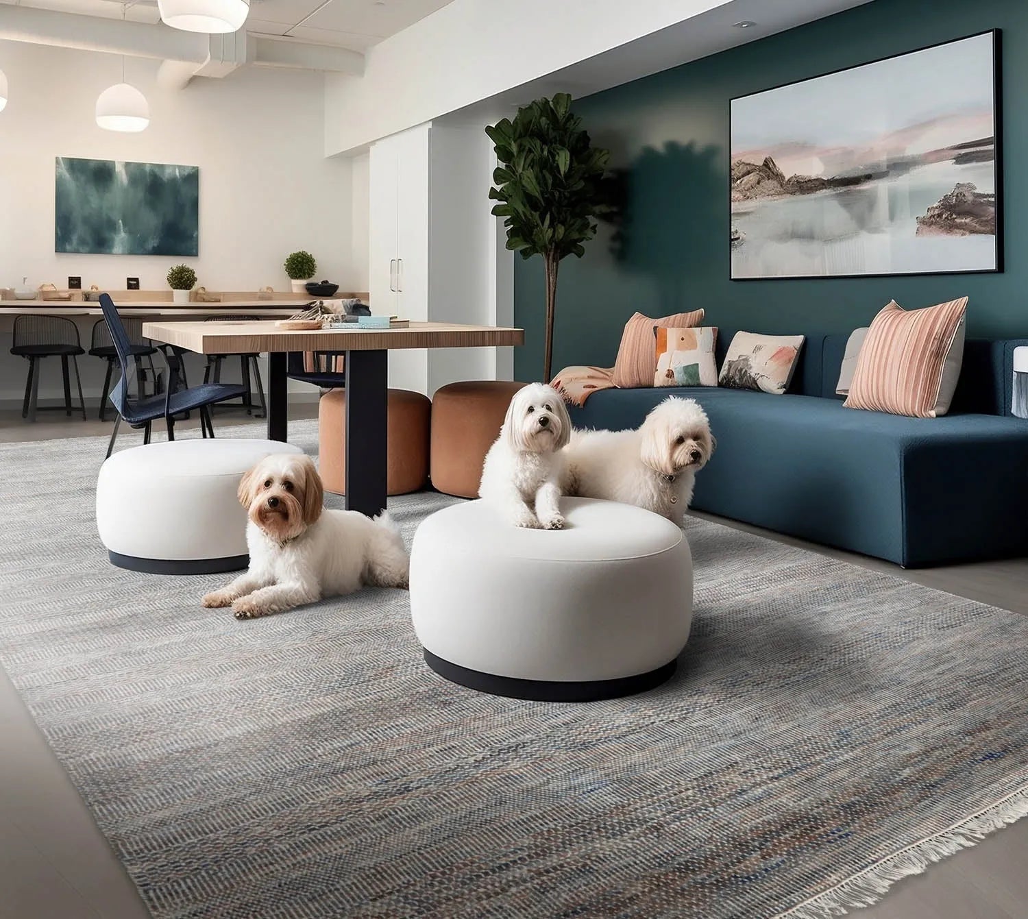 8x10 Cream, Gray Hand Knotted Grass 100% Wool Modern & Contemporary Oriental Area Rug