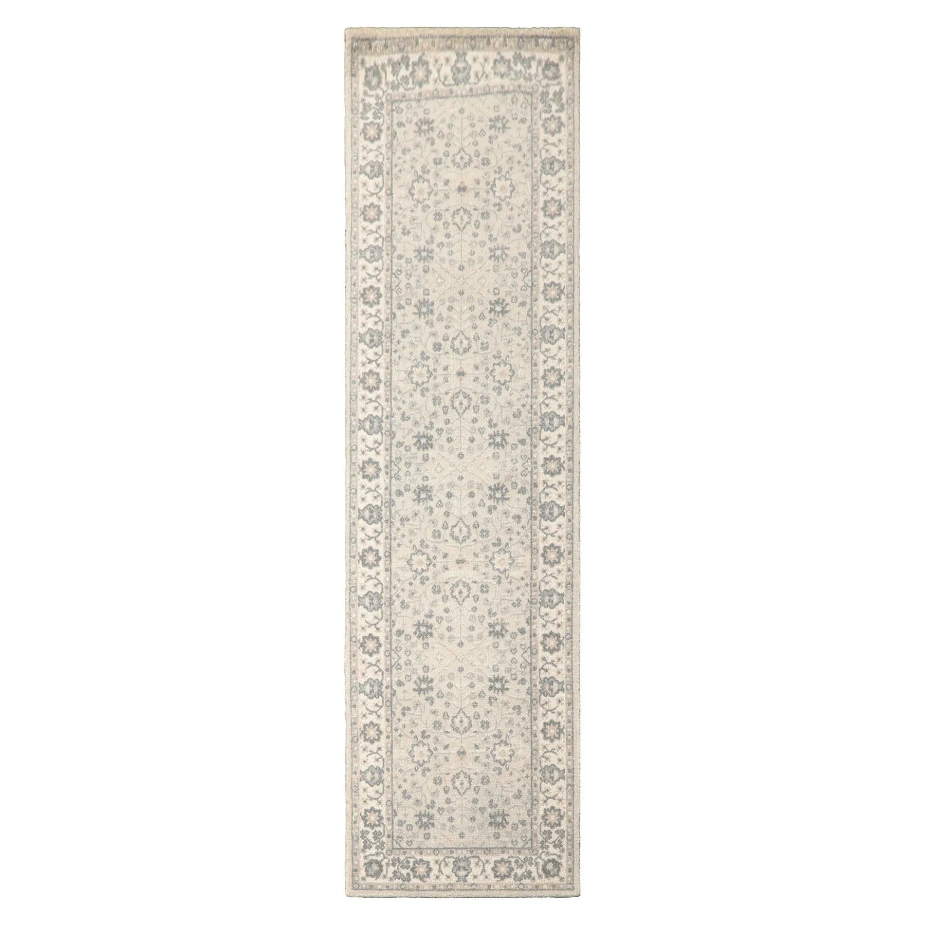 LoomBloom Multi Size Taupe Hand Tufted Traditional Agra Wool Oriental Area Rug
