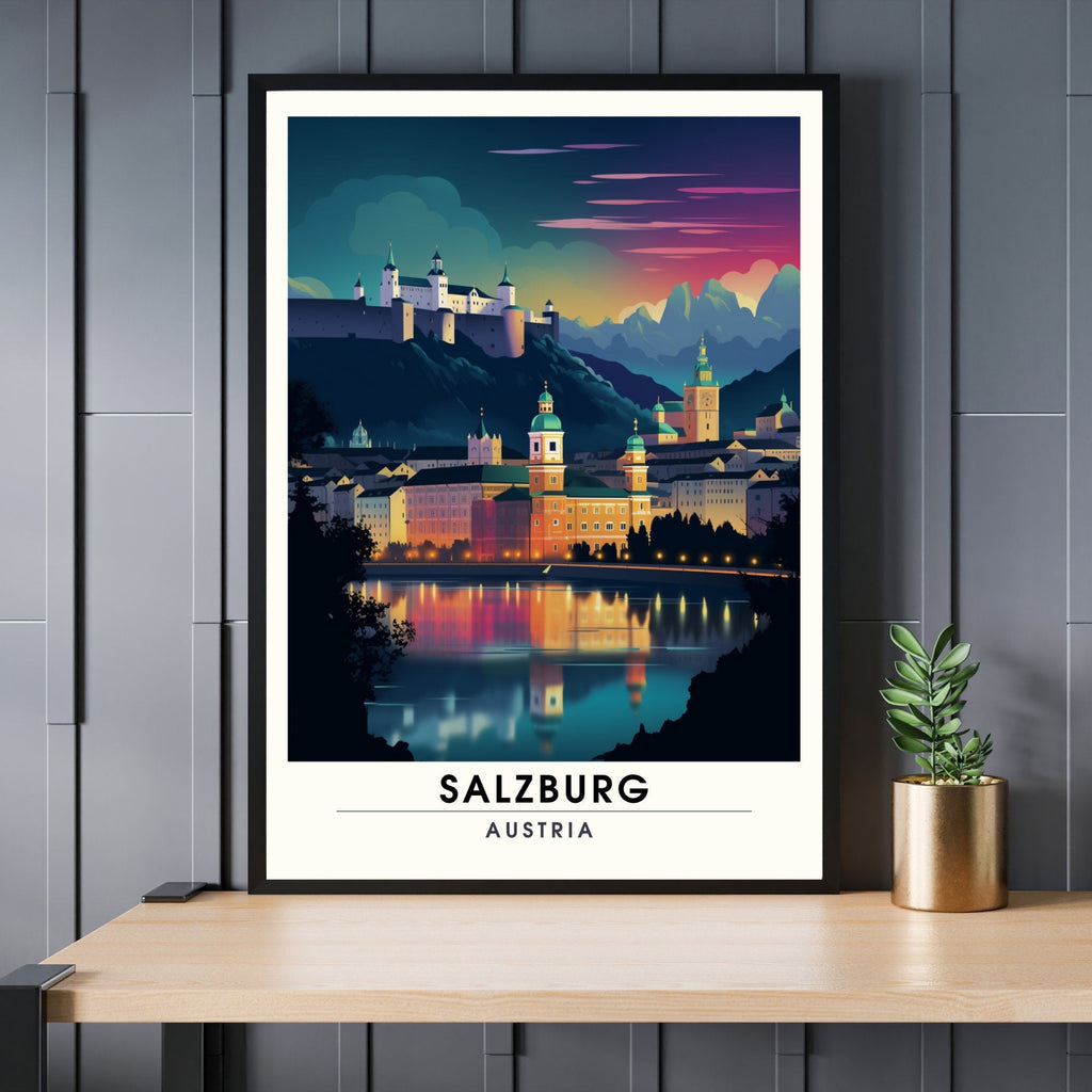 Impression Salzbourg, Autriche  |Voyage nocturne à Salzbourg
