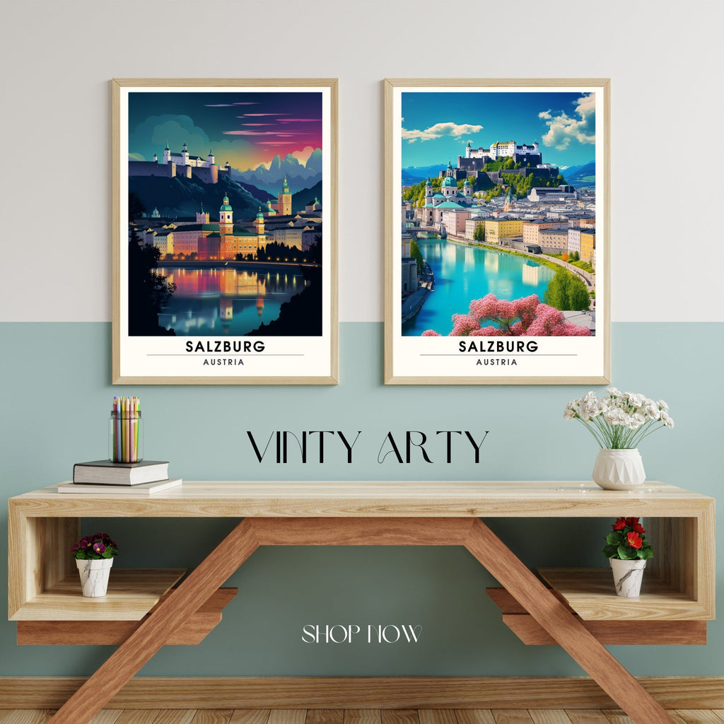 Impression Salzbourg, Autriche  |Voyage nocturne à Salzbourg