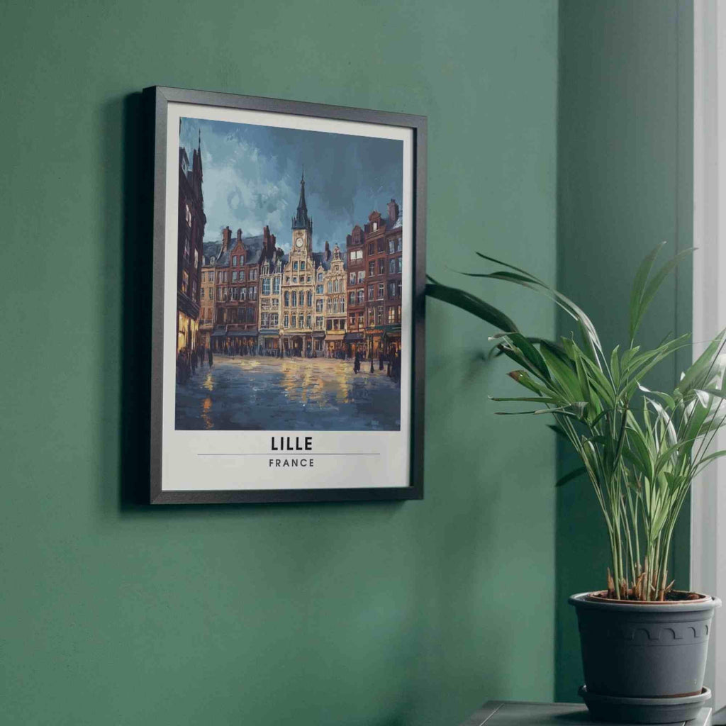 Affiche de voyage Lille | Impression Lille, France - Voyage nocturne