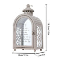 11'' High Memorial Remembrance Lantern (Grey, Without Candle)